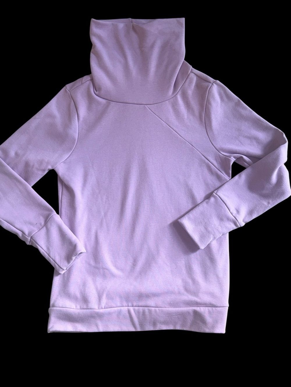 Apana Lilac Pullover Cowlneck Fleece Sweatshirt
